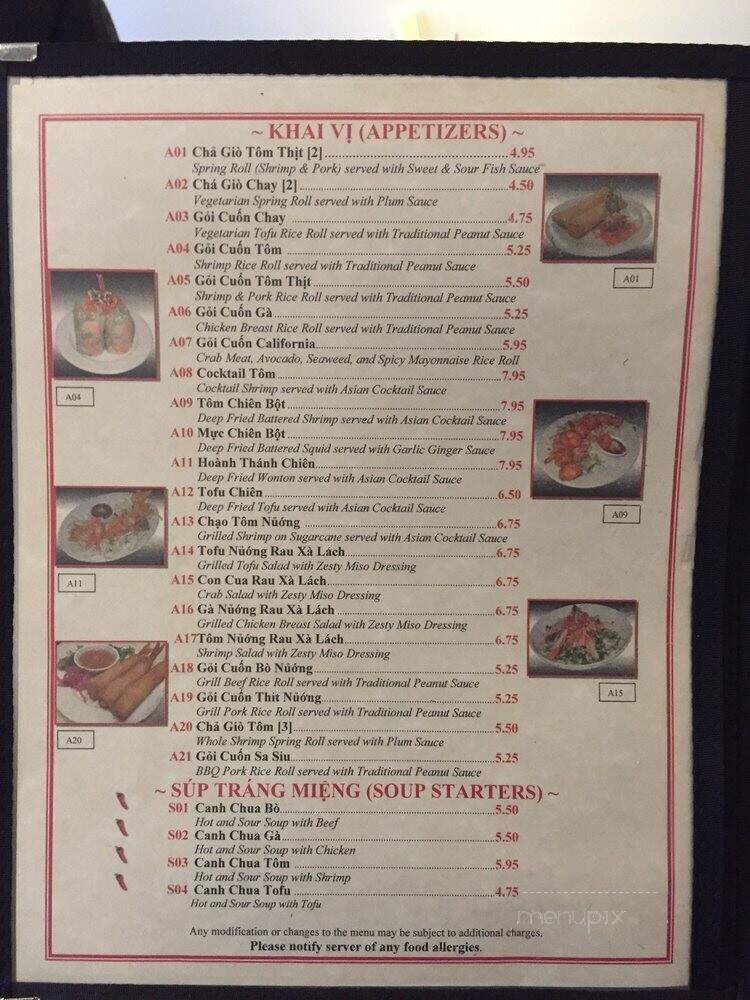 Pho Mi Bo Ga - Ottawa, ON menu_pic
