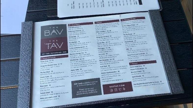 The Bavarian Inn Restaurant - Rocky View No 44, AB menu_pic