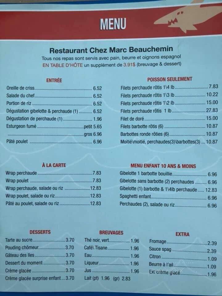 Restaurant Marc Beauchemin - Sainte-Anne-De-Sorel, QC
