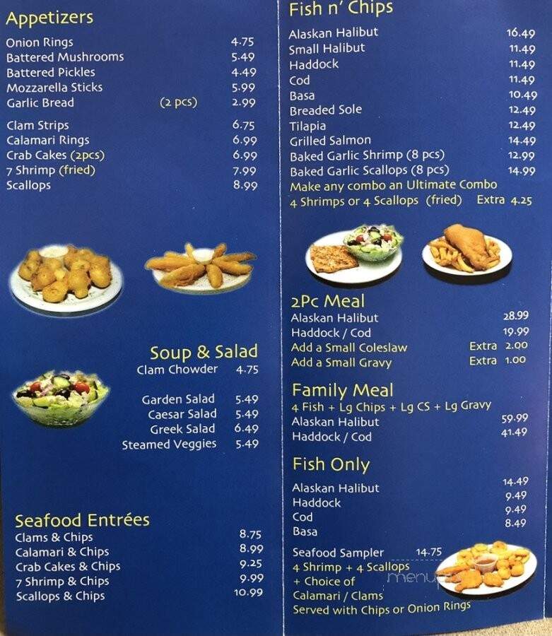 Henry's Fish & Chips - Brampton, ON menu_pic