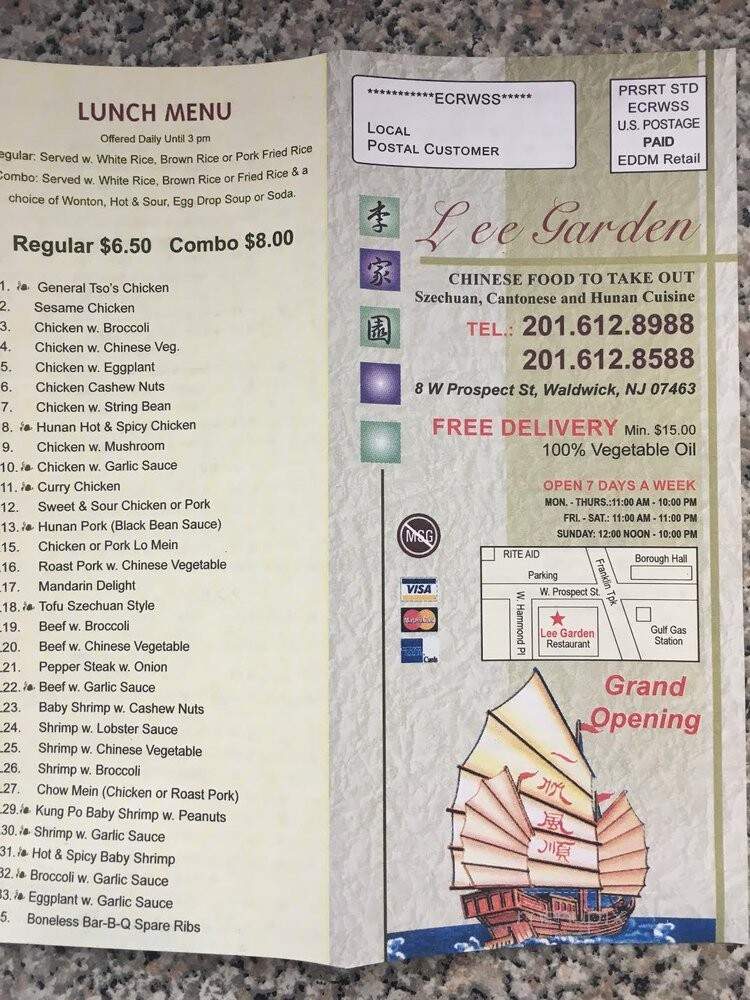 Sunny Chinese Restaurant - Toronto, ON menu_pic