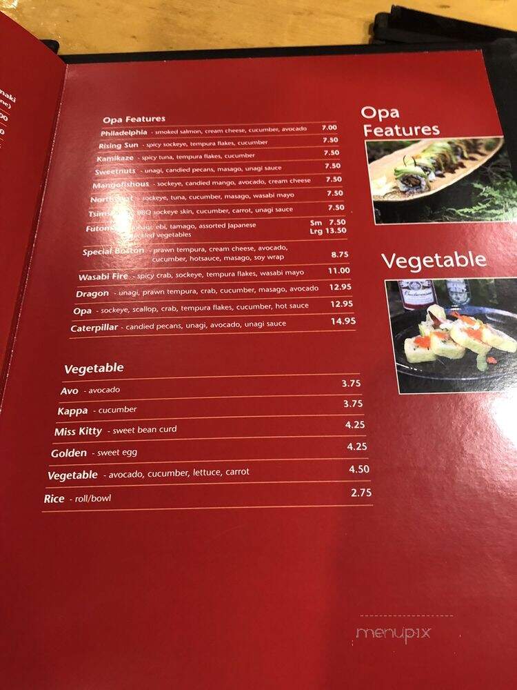 Opa Japanese Sushi Bar - Prince Rupert, BC