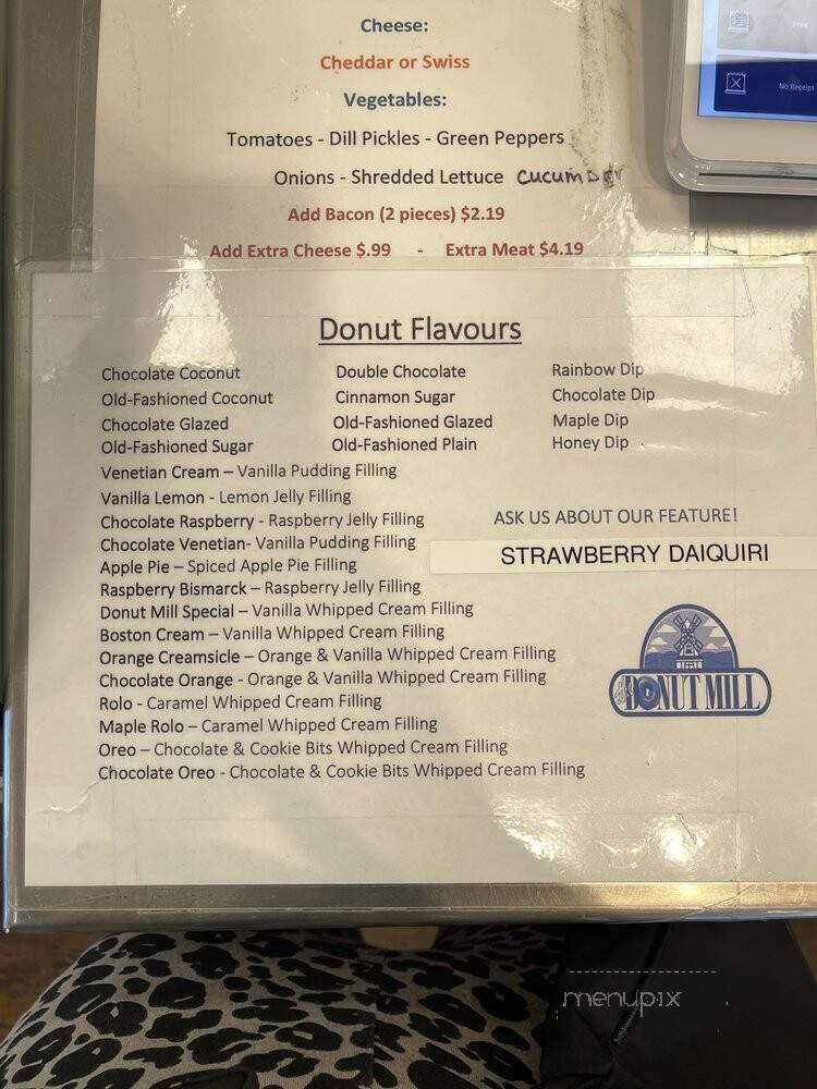 The Donut Mill - Red Deer, AB menu_pic