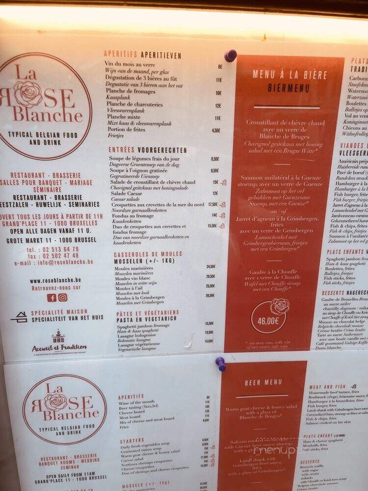 La Rose Blanche - Montreal, QC menu_pic