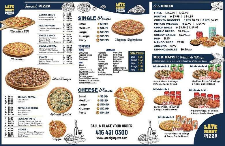 Halal Pizza Time & Restaurant - Scarborough, ON menu_pic
