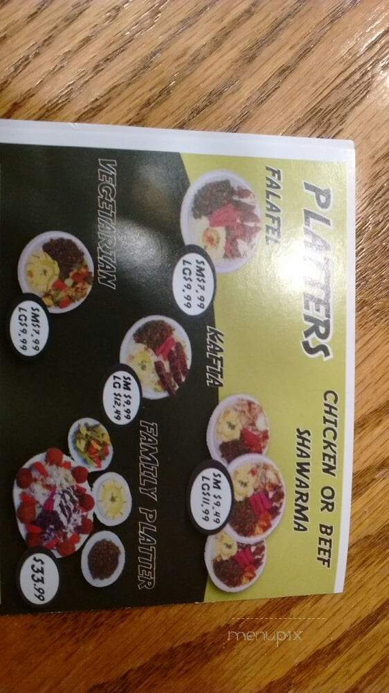 Shawarma Chef - Ottawa, ON menu_pic