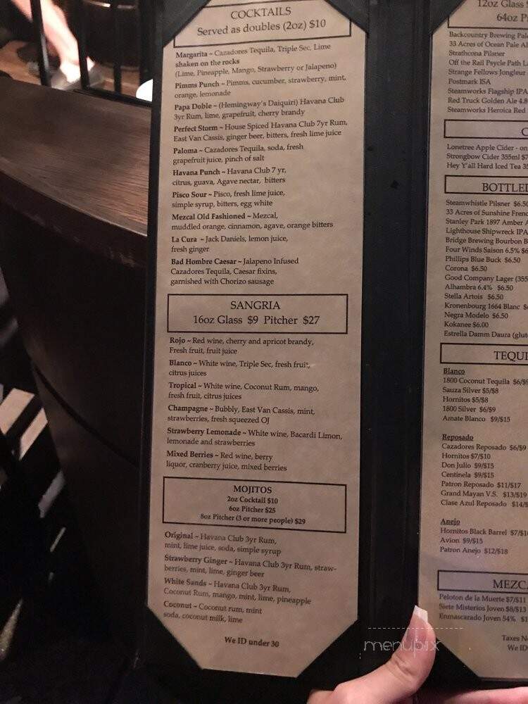 Havana Cafe - Vancouver, BC menu_pic