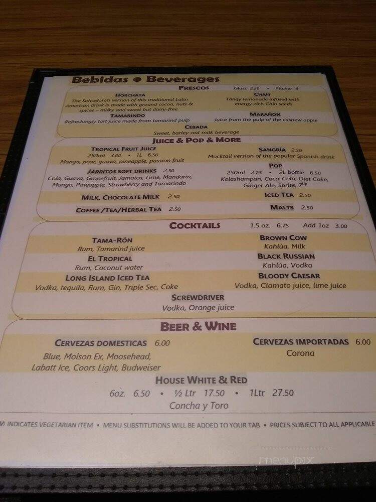 Cabana Restaurant La - Ottawa, ON menu_pic