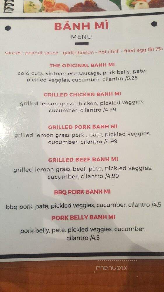 Pho Dau Bo - Saint Catharines, ON menu_pic