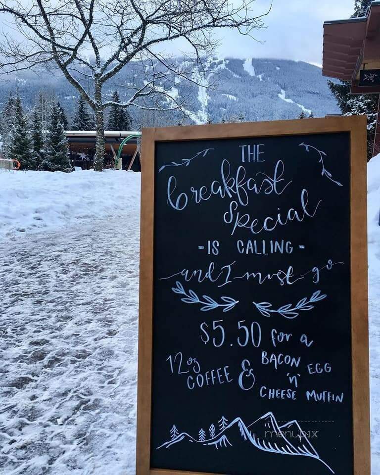 Blenz Coffee - Whistler, BC menu_pic