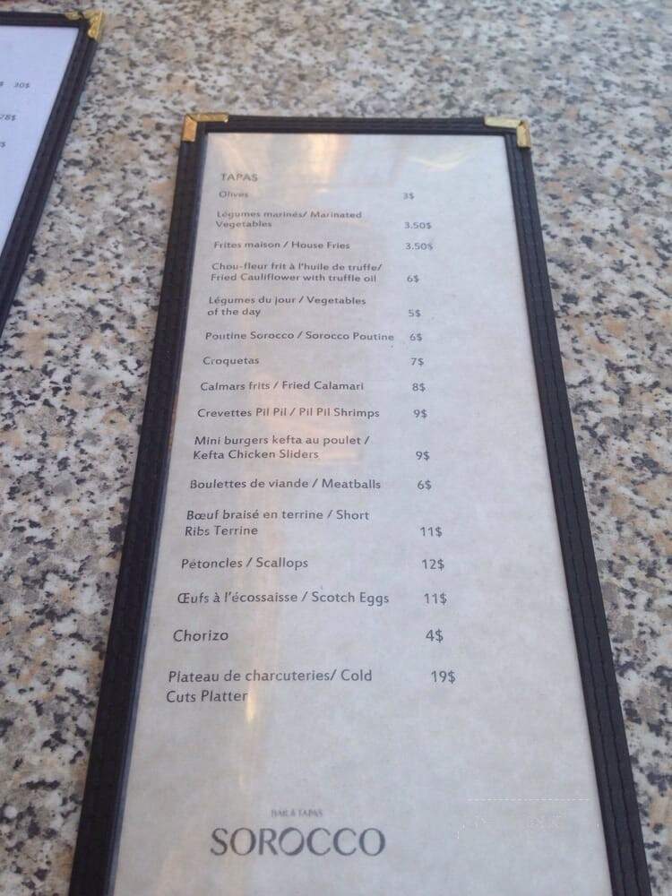 La Casserole - Montreal, QC menu_pic