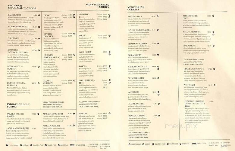 Bombay Bhel Restaurant - Markham, ON menu_pic