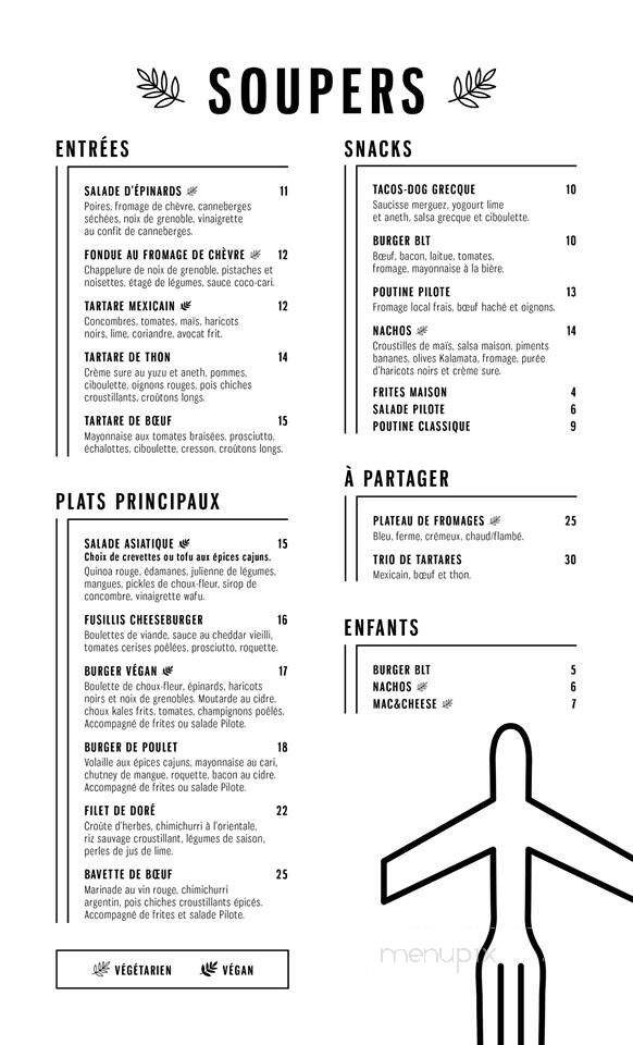 Restaurant Le Pilote (2015) - Trois-Rivieres, QC menu_pic