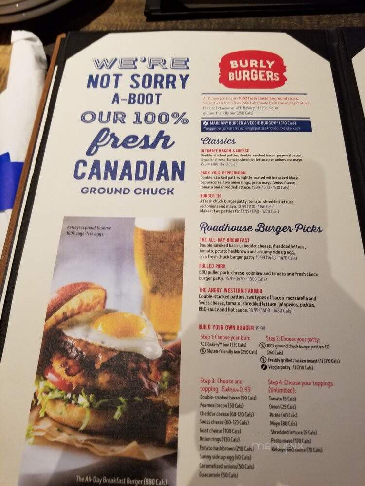 Kelsey's Restaurant Bar & Grill - Markham, ON menu_pic
