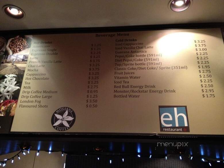 Eh Restaurant - Vancouver, BC menu_pic