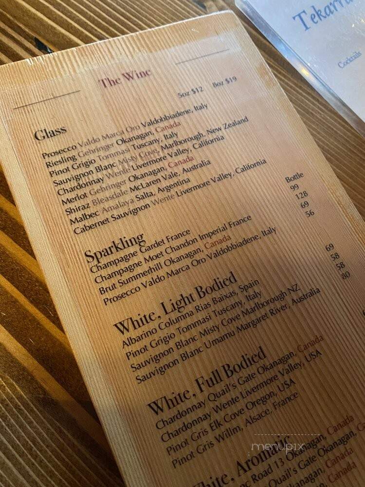 Tekarra Restaurant - Jasper, AB menu_pic