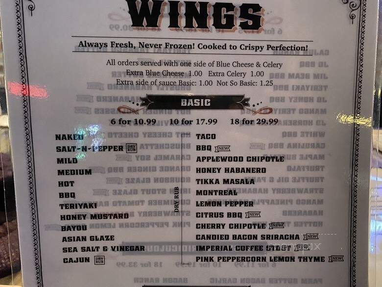 Dew Drop Inn (2006) Restaurant - Grassy Lake, AB menu_pic