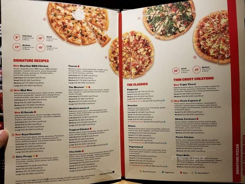 Boston Pizza - Grimsby, ON menu_pic