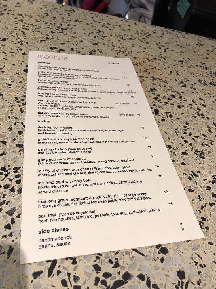 Maenam - Vancouver, BC menu_pic