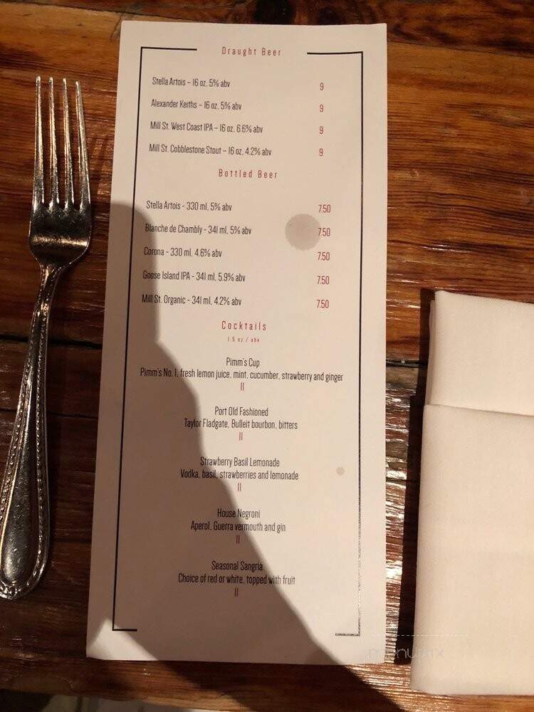Archeo Trattoria - Toronto, ON menu_pic