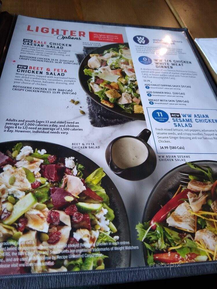 Swiss Chalet Rotisserie & Grill - Ottawa, ON menu_pic