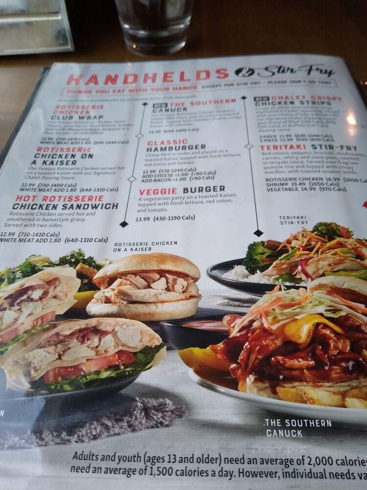 Swiss Chalet Rotisserie & Grill - Ottawa, ON menu_pic