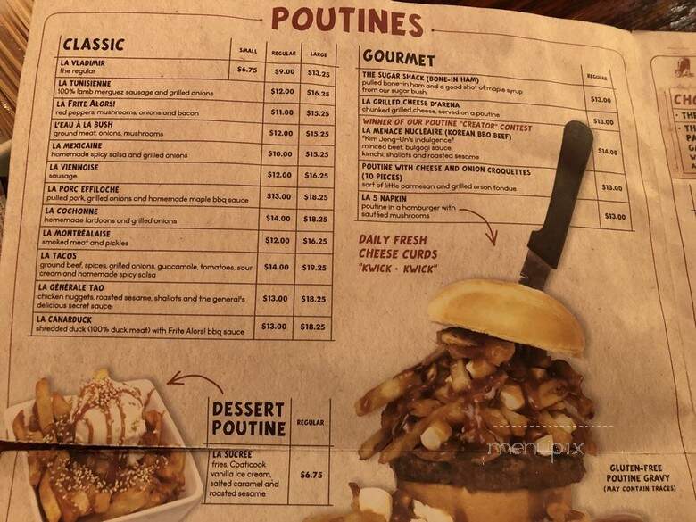 Frite Alors - Montreal, QC menu_pic