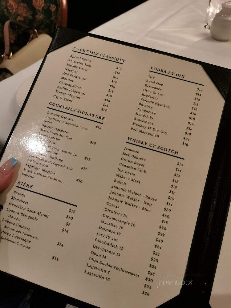 Le Muscadin - Montreal, QC menu_pic