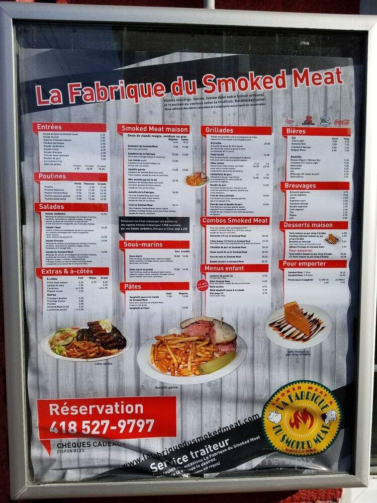 La Fabrique Du Smoked Meat - Quebec, QC menu_pic