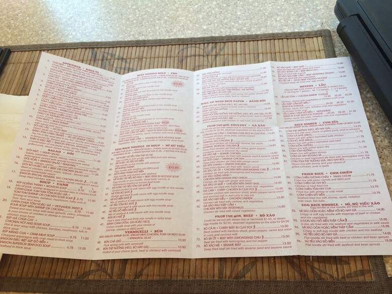 Saigon Pho - Ottawa, ON menu_pic