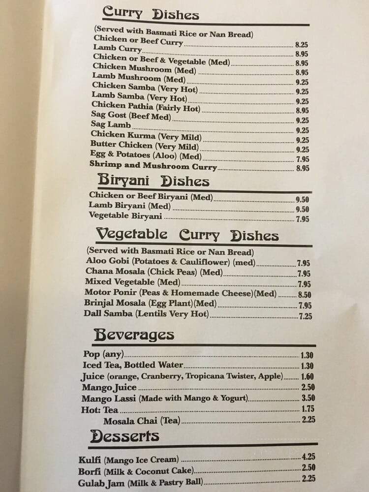 Kismet Restaurant - Waterloo, ON menu_pic