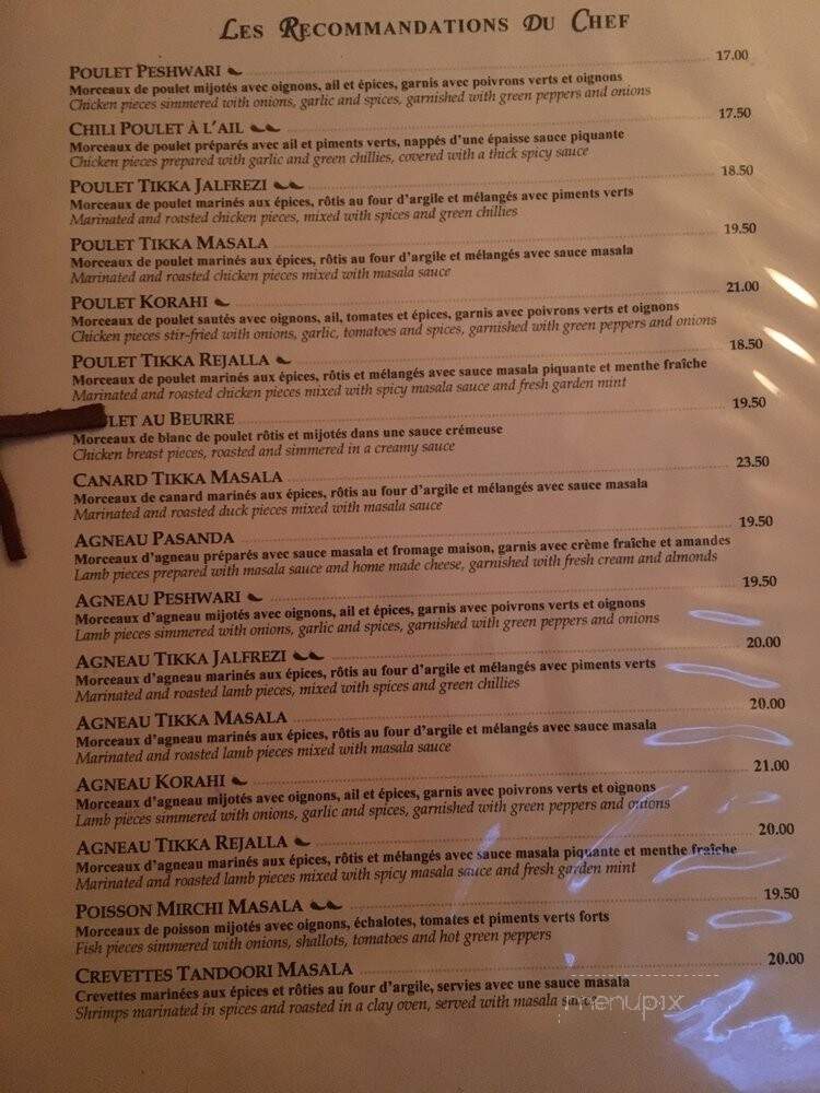Restaurant Gandhi - Montreal, QC menu_pic