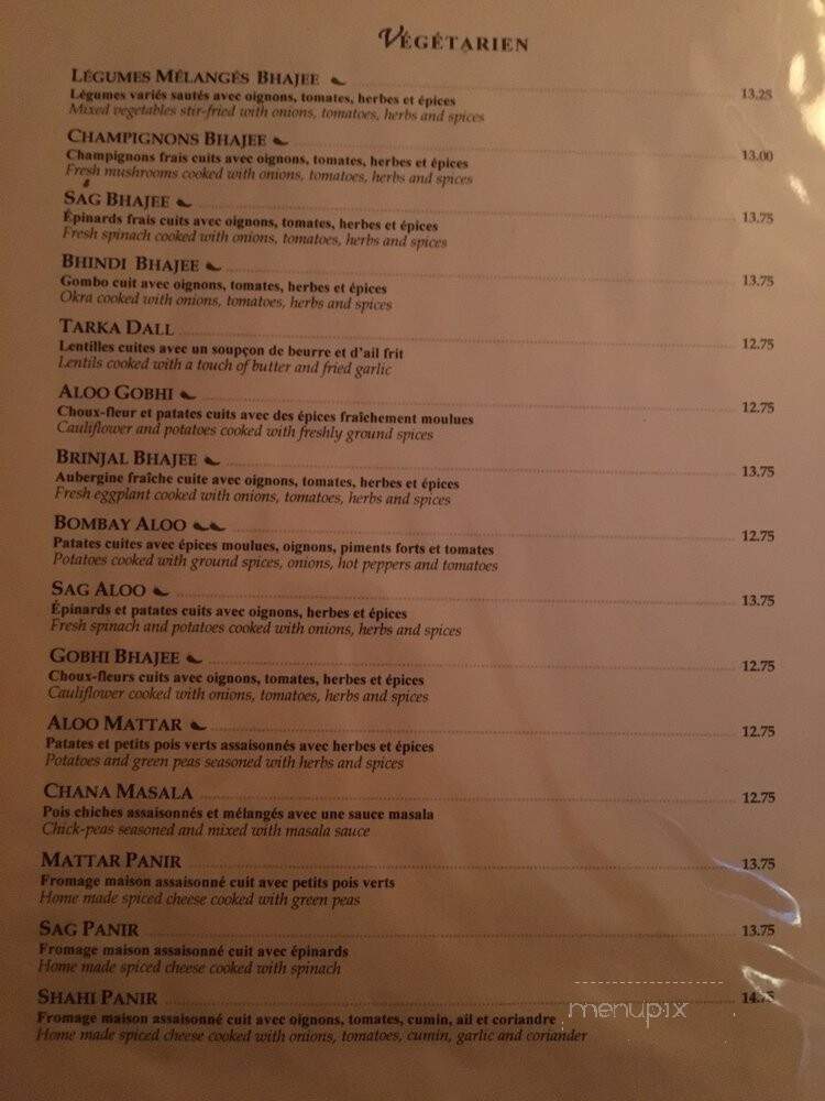 Restaurant Gandhi - Montreal, QC menu_pic