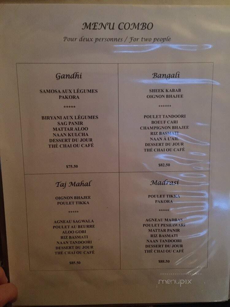 Restaurant Gandhi - Montreal, QC menu_pic