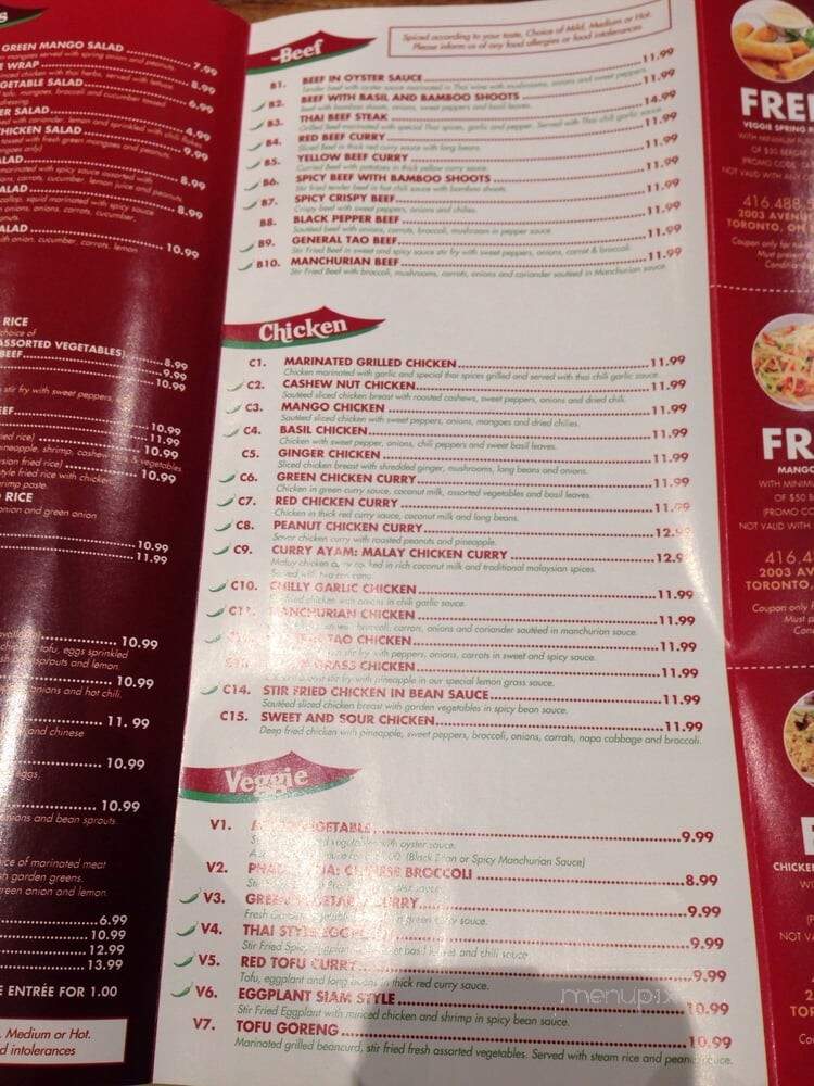 Satay on the Road - Toronto, ON menu_pic