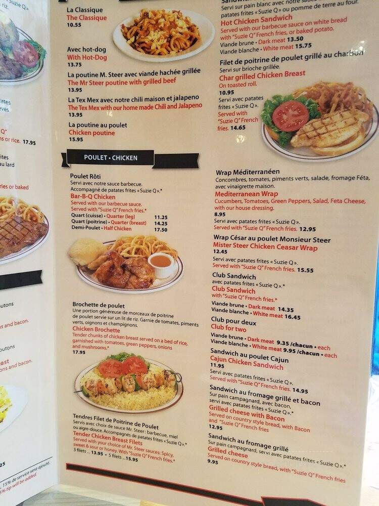 Mister Steer Restaurant - Montreal, QC menu_pic