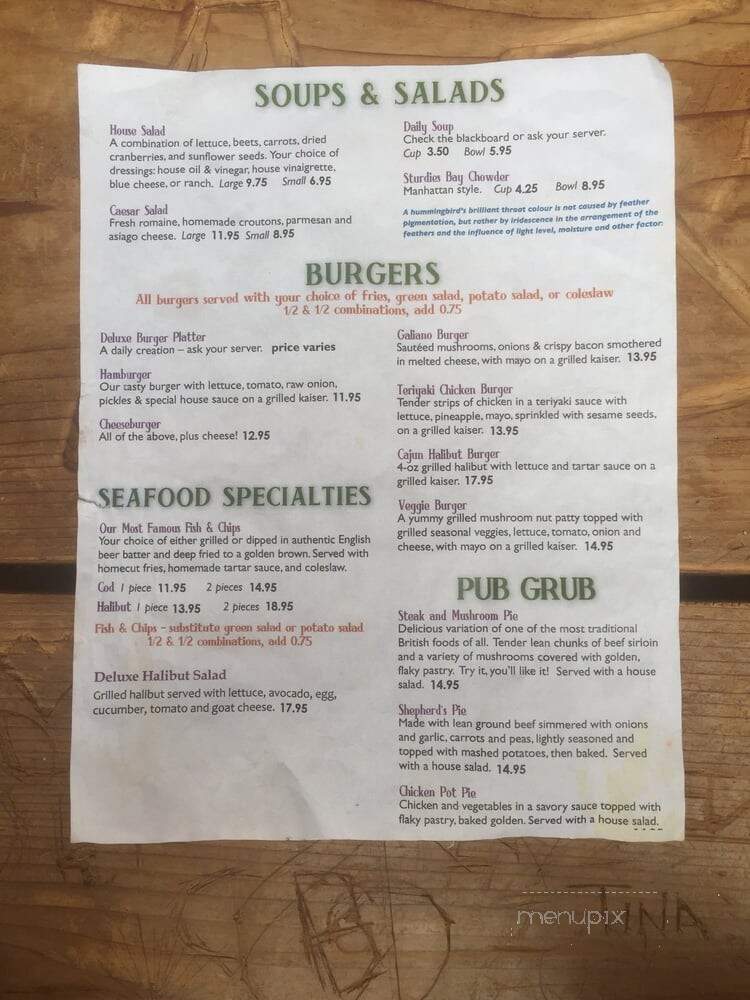 Hummingbird Pub - Capital G, BC