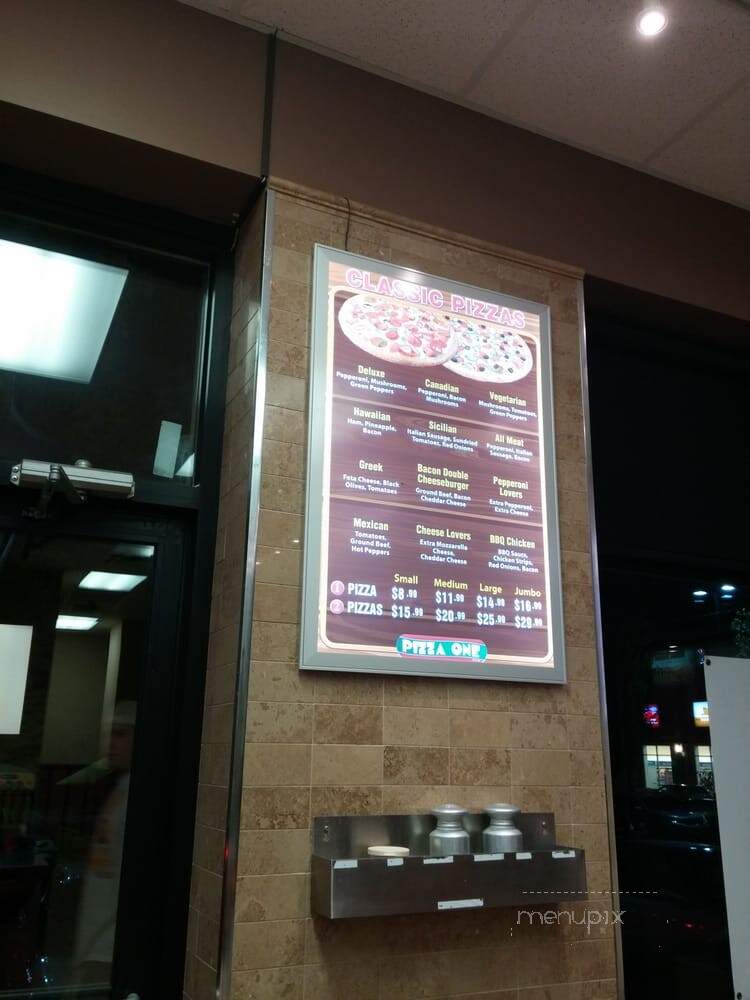 Pizza One - Coquitlam, BC menu_pic