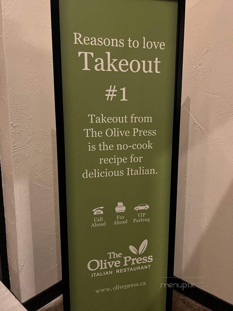 Olive Press - Oakville, ON menu_pic