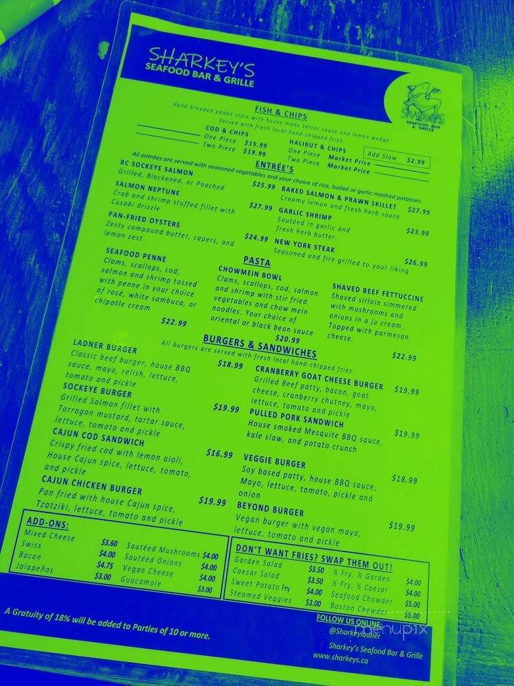 Sharkey's Seafood Bar & Grill - Delta, BC menu_pic