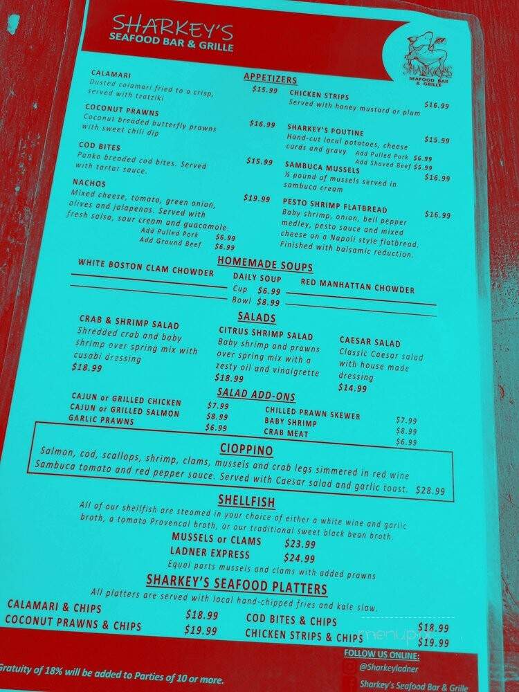 Sharkey's Seafood Bar & Grill - Delta, BC menu_pic
