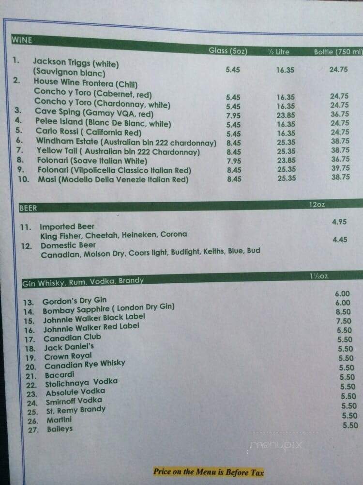 Everest Indian Cuisine - Toronto, ON menu_pic