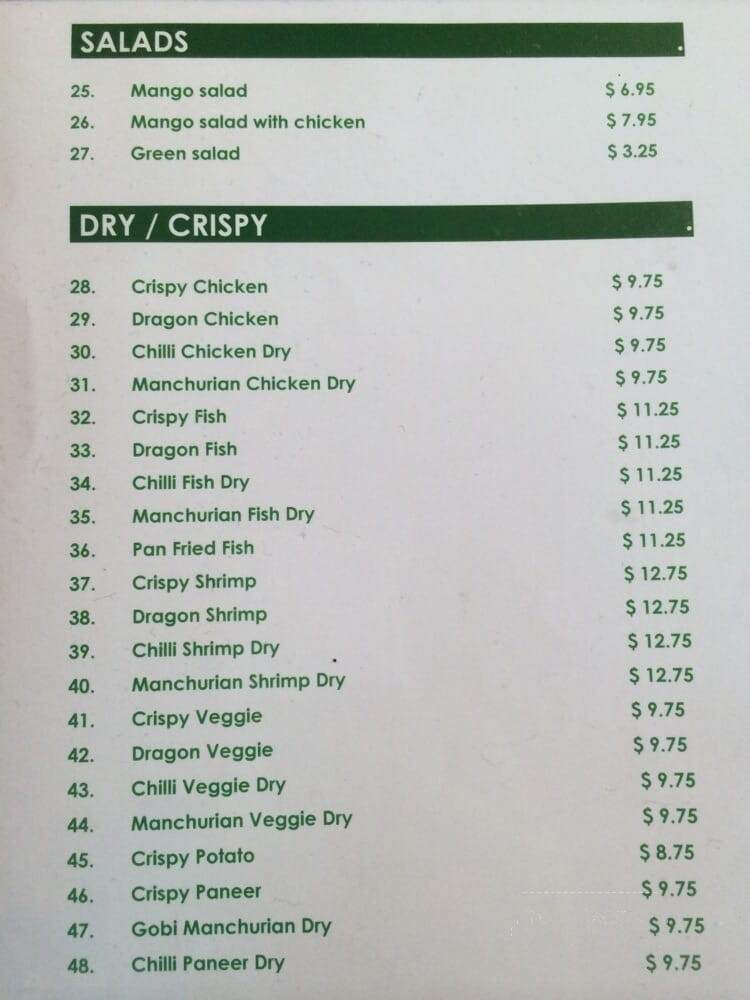 Everest Indian Cuisine - Toronto, ON menu_pic