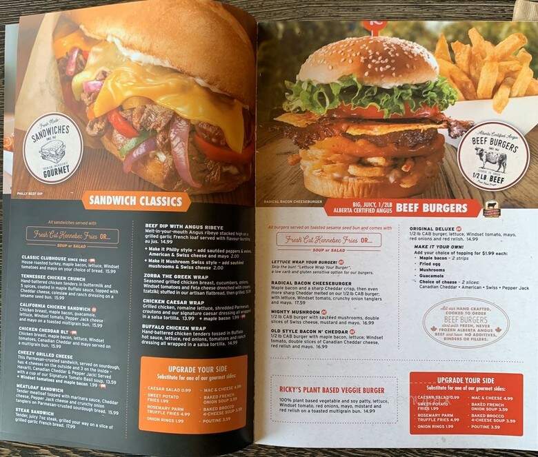 Ricky's All Day Grill - Surrey, BC menu_pic