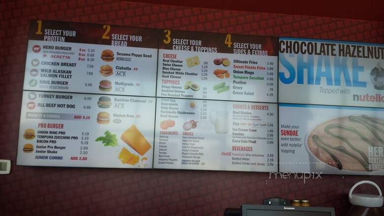 Hero Certified Burgers - Woodbridge, ON menu_pic