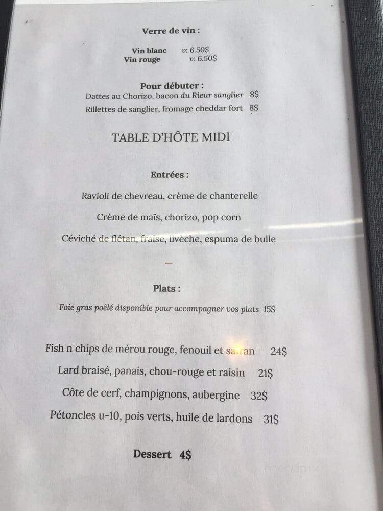 Poivre Noir - Trois-Rivieres, QC menu_pic