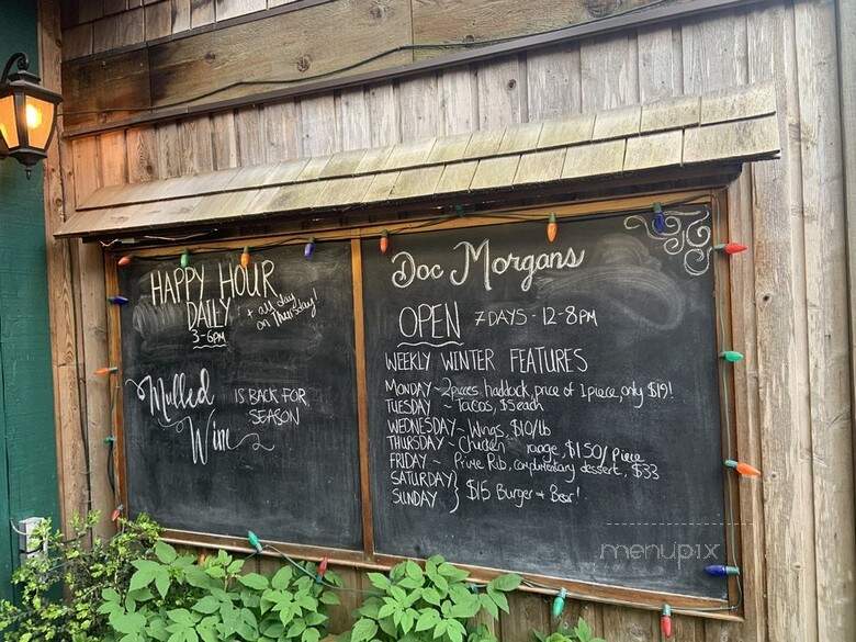 Doc Morgan's Restaurant & Pub - Bowen Island, BC menu_pic
