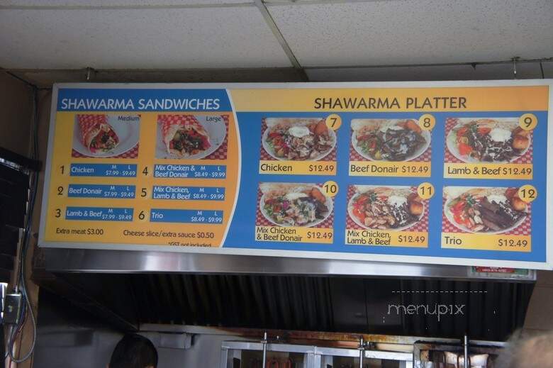 Shawarma Palace - Calgary, AB menu_pic