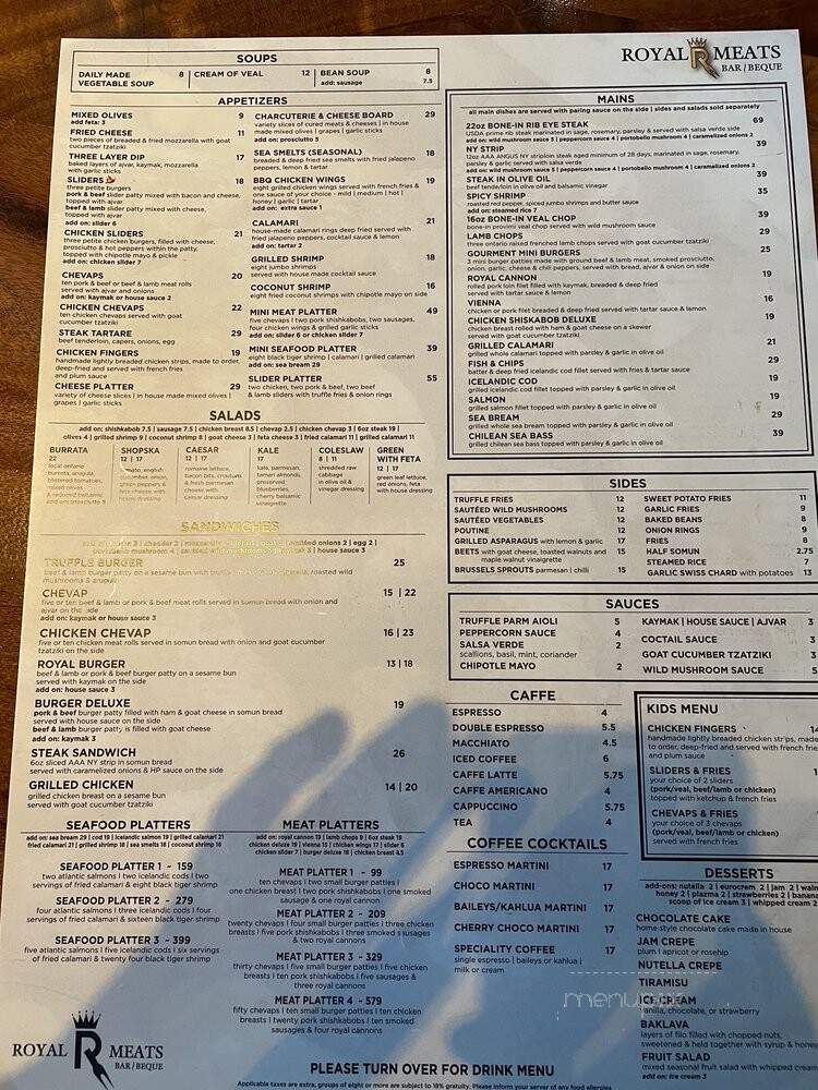 Royal Meat Bbq Inc - Toronto, ON menu_pic