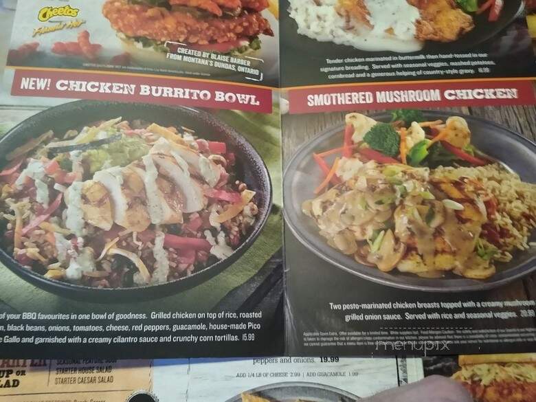 Montana's Cookhouse Bar & Grill - Saint Albert, AB menu_pic